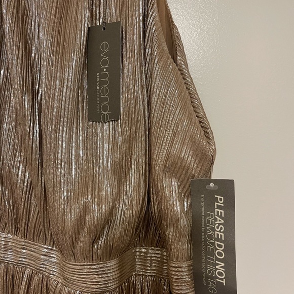 BNWT Fancy Gold Maxi Dress with Slits
